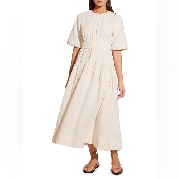 Odyssey Delva Cinch-Waist A-Line Midi Dress - Picture 3 of 5